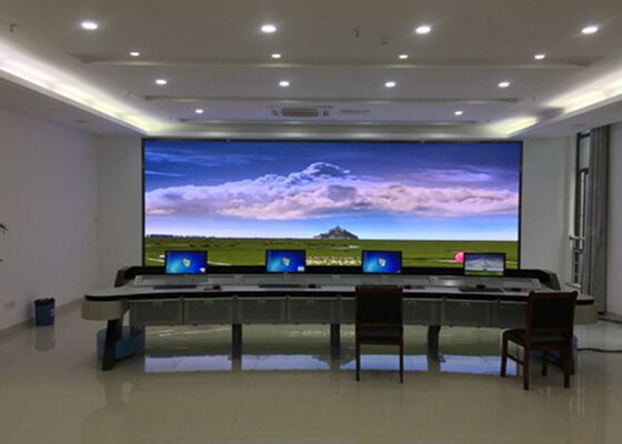 شاشة عرض LED ثابتة داخلية ، شاشات فيديو LED مع خزانة فولاذية