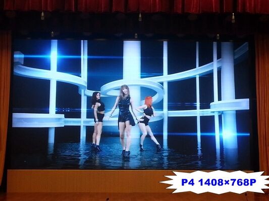 P4 800 Nits High Brightness Indoor LED Video Wall 14 - 16 Bits For Advertising