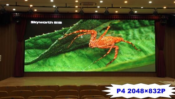 P4 800 Nits High Brightness Indoor LED Video Wall 14 - 16 Bits For Advertising