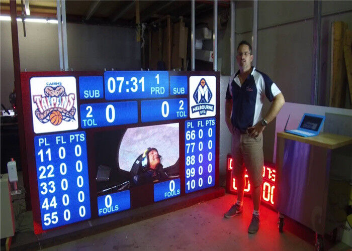 Epistar Chip Led Electronic Scoreboard P10 10% ~ 85% RH Operating Humidity